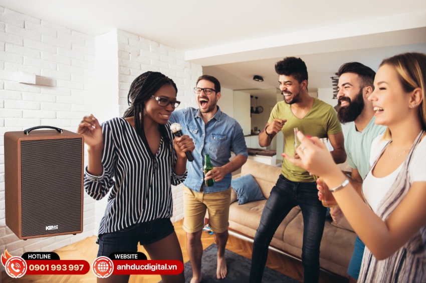 Loa Acnos Symphony ph&ugrave; hợp h&aacute;t karaoke, nghe nhạc v&agrave; giải tr&iacute; linh hoạt trong gia đ&igrave;nh, tiệc nhỏ hoặc mang theo khi di chuyển