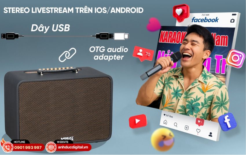 Loa Acnos CS250PRO hỗ trợ livestream âm thanh số chất lượng cao