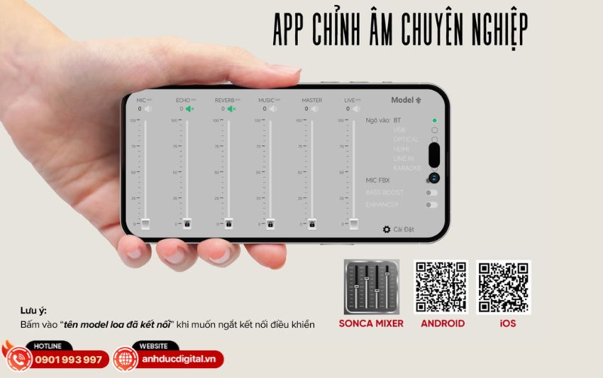 Ứng dụng SONCA Mixer điều khiển nâng cao