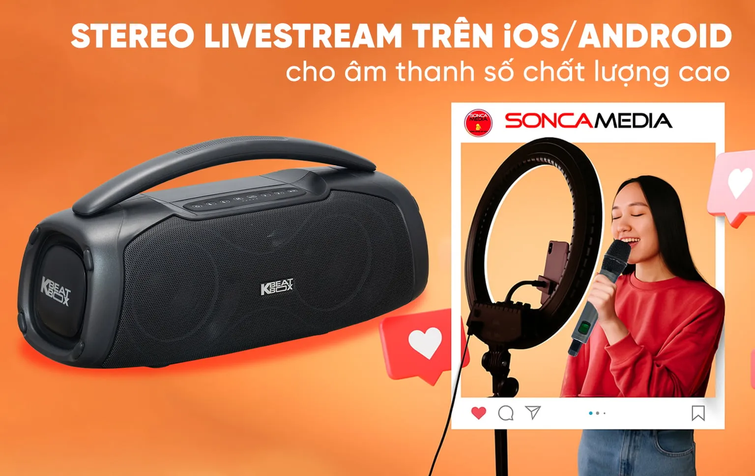 Cổng kết nối OTG livestream Stereo tr&ecirc;n loa Acnos Chill