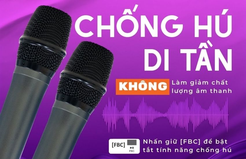 Micro không dây UHF đi kèm loa Acnos D’Auris 200