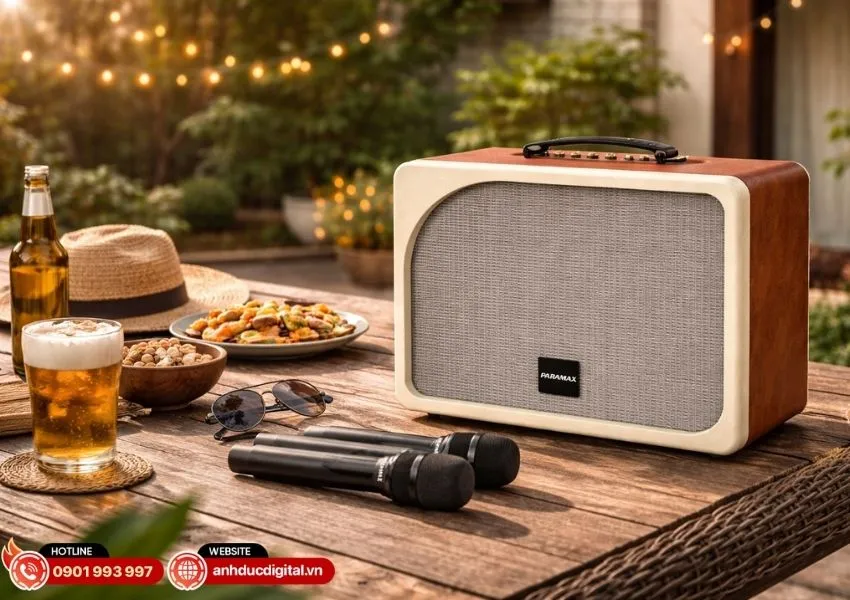 Loa karaoke di động Paramax Evox Max ch&iacute;nh h&atilde;ng tại Anh Đức Digital