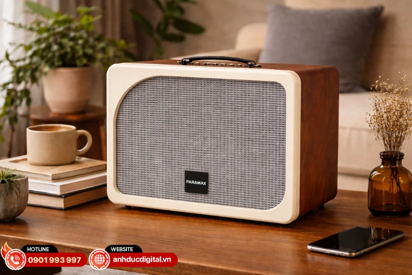 Loa Paramax Evox sở hữu thiết kế hiện đại với kiểu d&aacute;ng vu&ocirc;ng vức