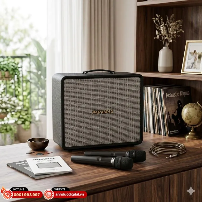 Cấu hình loa Paramax Nice 2.5 đường tiếng với loa bass 25.4cm mạnh mẽ