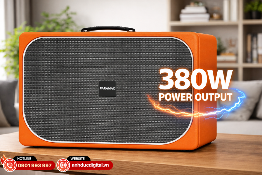 loa Paramax Sono Max c&oacute; c&ocirc;ng suất tối đa l&ecirc;n đến 380W