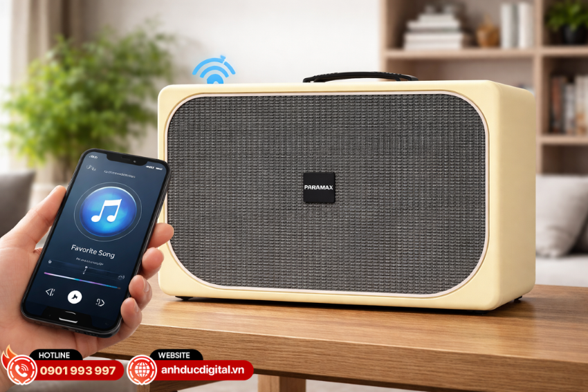 Paramax Sono Max được trang bị Bluetooth 5.3 gi&uacute;p kết nối nhanh ch&oacute;ng