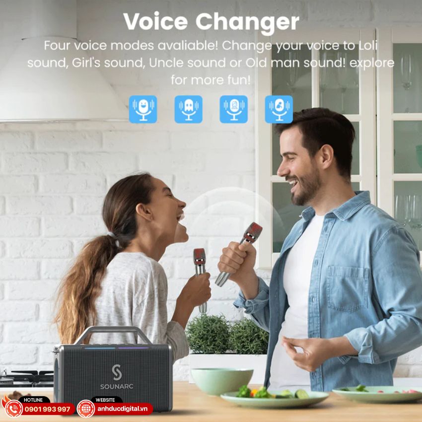 Thay đổi giọng nói đơn giản với loa karaoke kháng nước SOUNARC K2