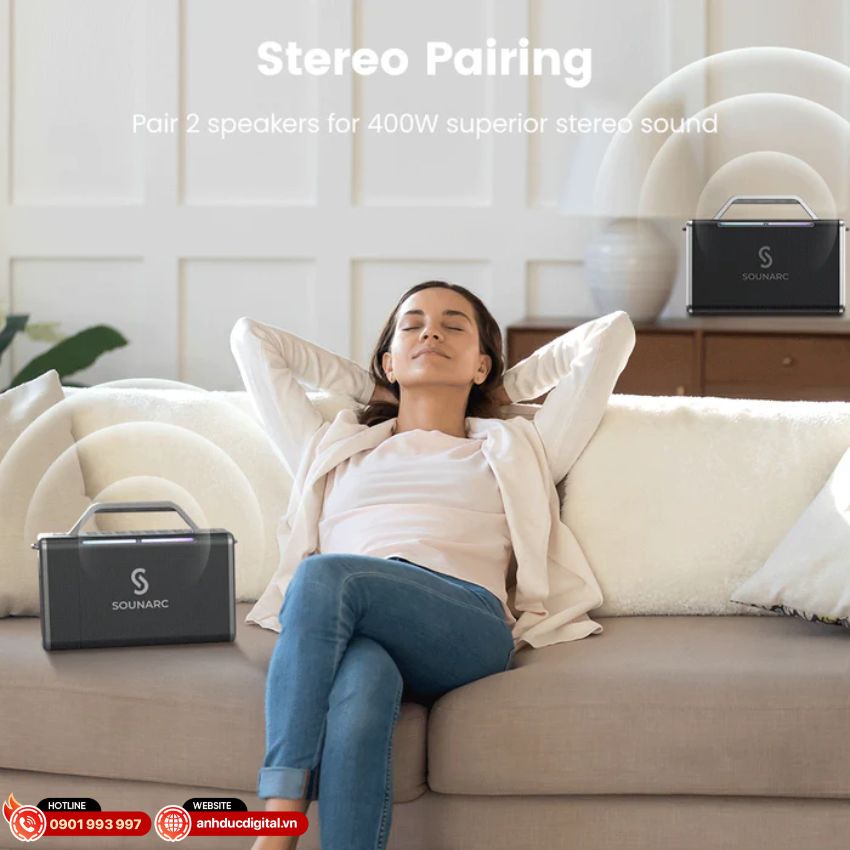 Loa karaoke kháng nước SOUNARC K2 có âm thanh nổi tuyệt vời