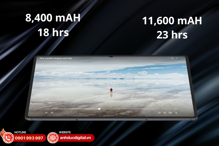 Galaxy Tab S11 trang bị pin dung lượng lớn và sạc nhanh