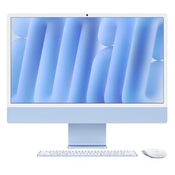 iMac 24 inch 2024 | M4 10-Core CPU/ 10‑core GPU| RAM 16GB / 256GB SSD | Blue (Chính hãng)
