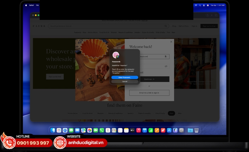 MacBook Pro 14 M5 bảo mật Touch ID, Secure Enclave và FileVault