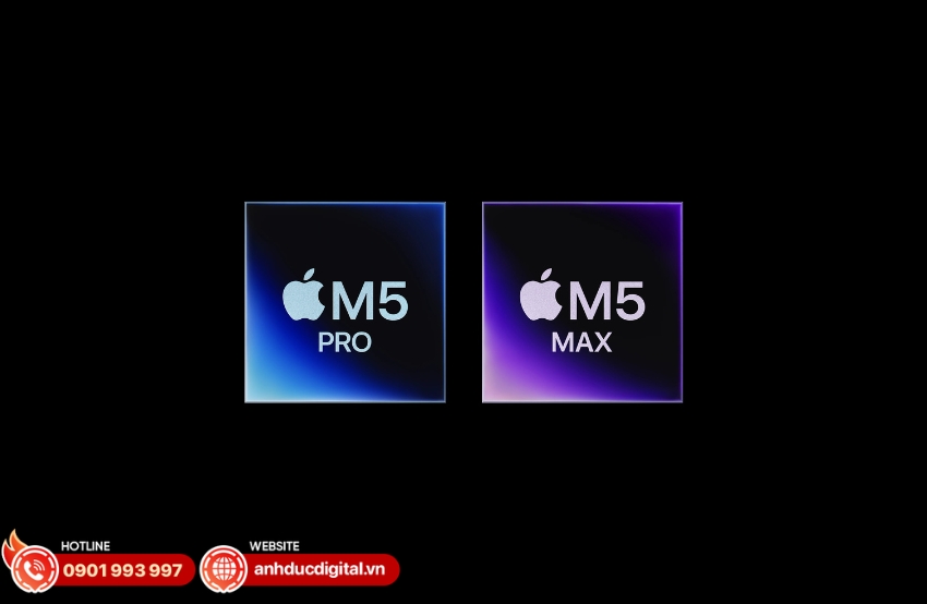 MacBook Pro M5 Pro được trang bị chip Apple M5 Pro với hiệu năng CPU mạnh mẽ