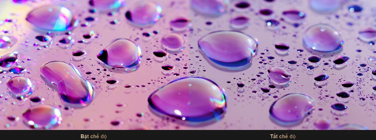 Điều chỉnh gam màu nhanh chóng 