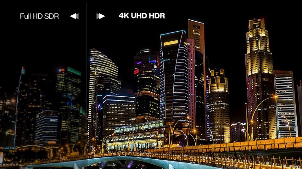 Hình ảnh chi tiết hoàn hảo ở 4K HDR