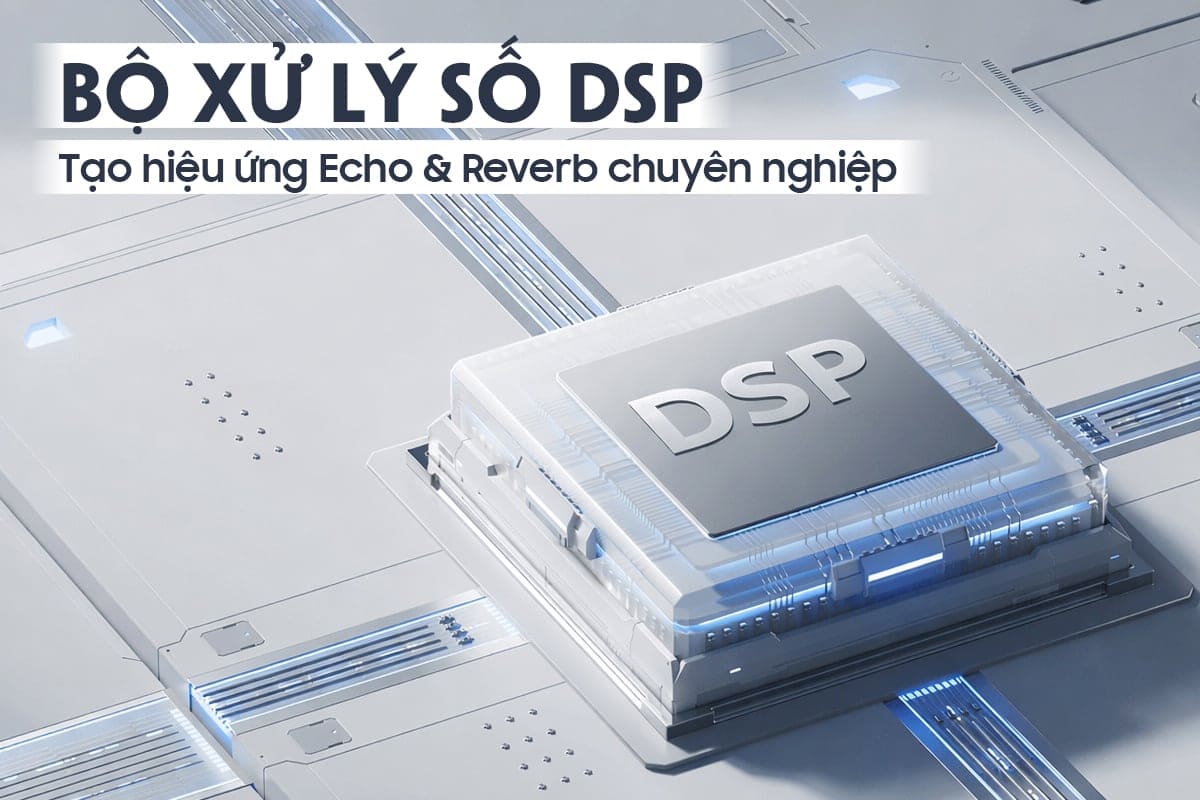 Bo mạch vang số DSP t&iacute;ch hợp hiệu ứng Reverb tr&ecirc;n Acnos Mi30X