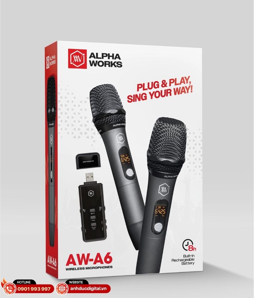 Tay micro Alpha Works A6 thiết kế kim loại