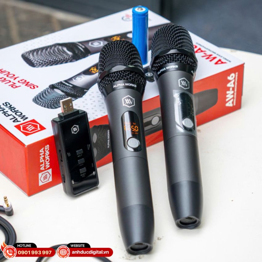 Micro Alpha Works A6 sử dụng sóng UHF, hạn chế nhiễu sóng, âm trong trẻo