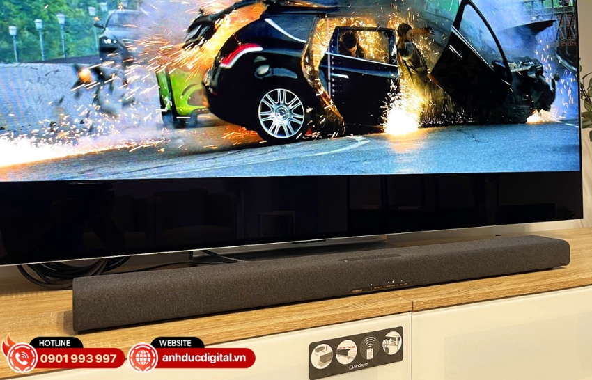 Loa Soundbar Yamaha SR-X40A kết nối HDMI eARC và hỗ trợ 4K
