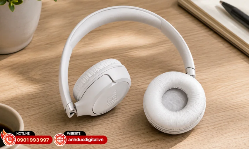 JBL Tune 530BT c&oacute; trọng lượng chỉ 152 g mang lại cảm gi&aacute;c đeo nhẹ nh&agrave;ng