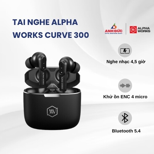 Tai nghe Alpha Works Curve 300| Black (Chính hãng)