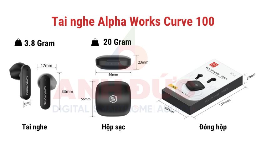 Tai nghe Alpha Works Curve 100 chính hãng
