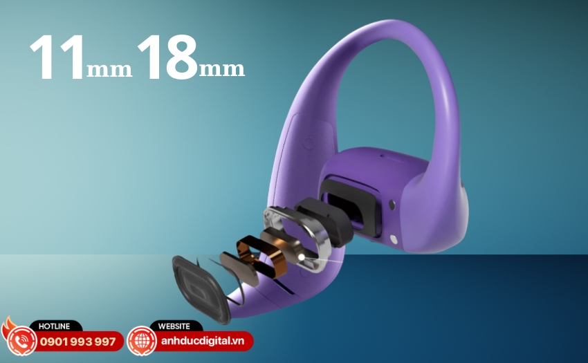 JBL Endurance Pace có driver 18x11 mm mang đến âm thanh sống động