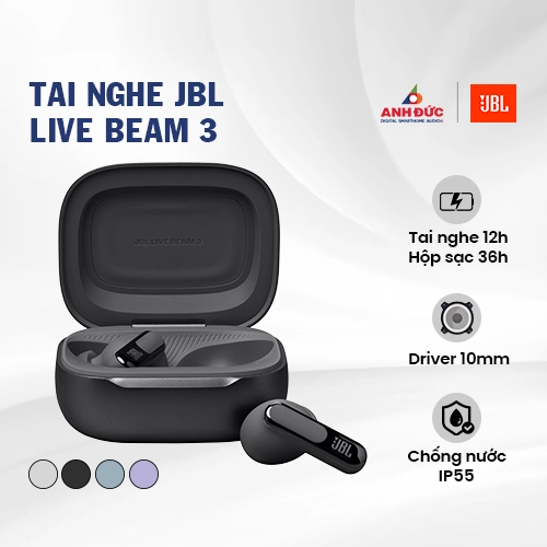 Tai nghe JBL Live Beam 3 | Black (Chính Hãng)