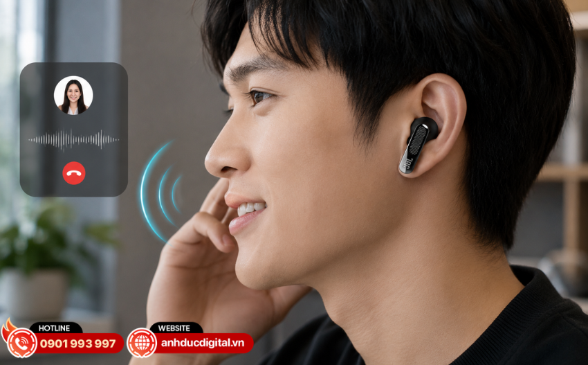 JBL Live Beam 4 trang bị 6 micro t&iacute;ch hợp c&ugrave;ng c&ocirc;ng nghệ Perfect Calls 2.0 
