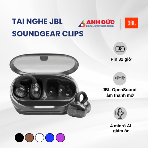 Tai nghe JBL Soundgear Clips | Black (Chính hãng)