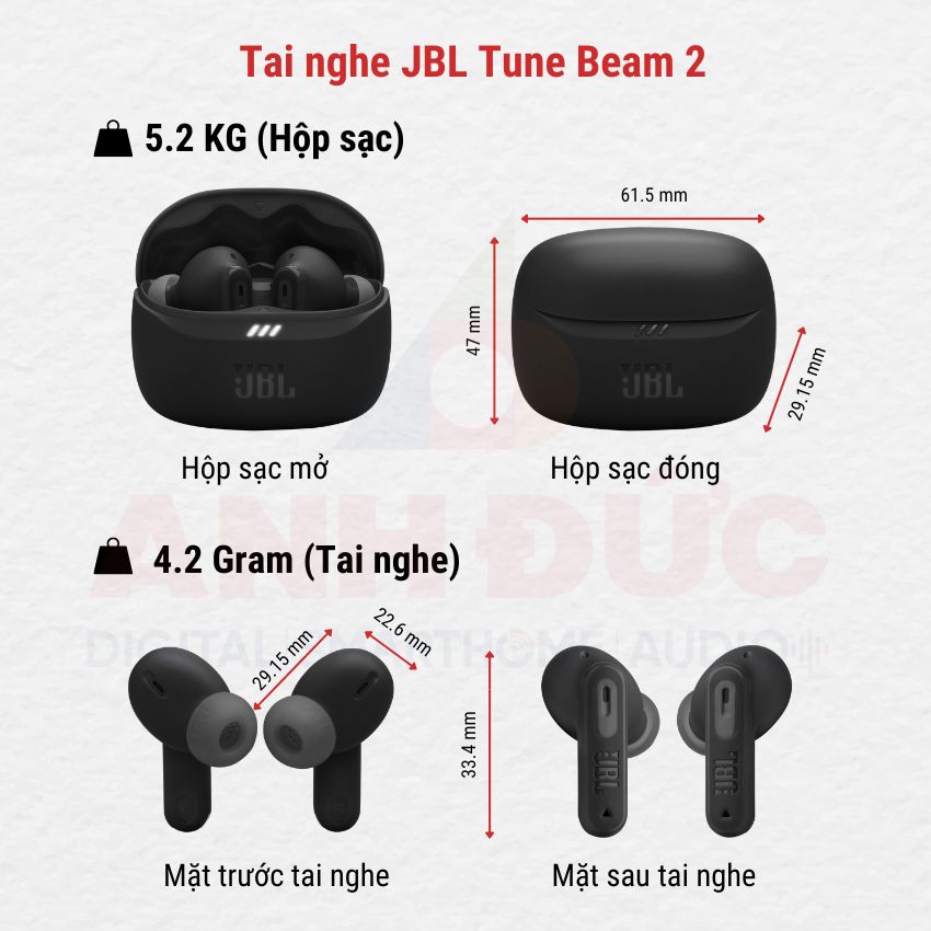 Tai nghe JBL Tune Beam 2 tổng quan