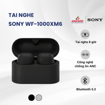 Tai nghe Sony WF-1000XM6 | Black (Chính hãng)