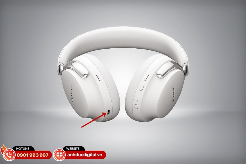 Tai nghe Bose QuietComfort Ultra Headphones 2 hỗ trợ âm thanh lossless chất lượng cao qua cổng USB-C
