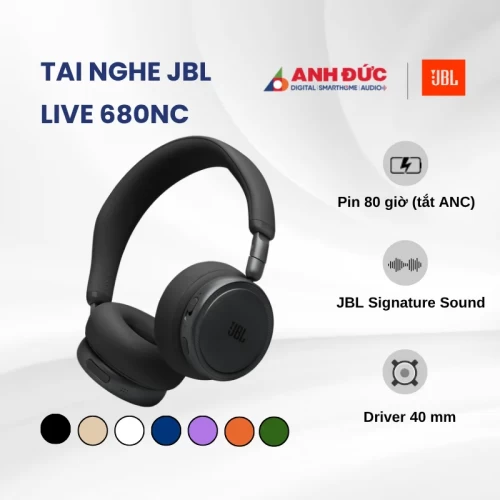 Tai nghe JBL Live 680NC | Black (Chính hãng)