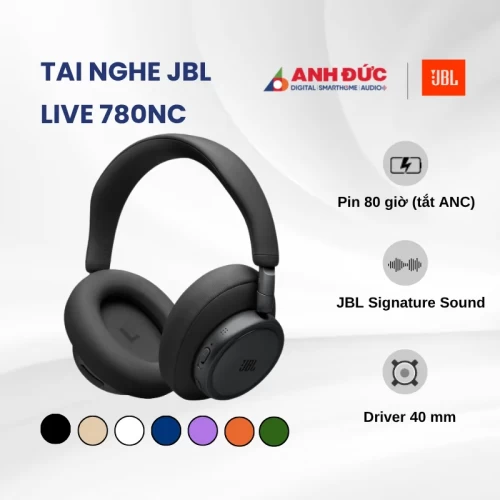 Tai nghe JBL Live 780NC | Black (Chính hãng)