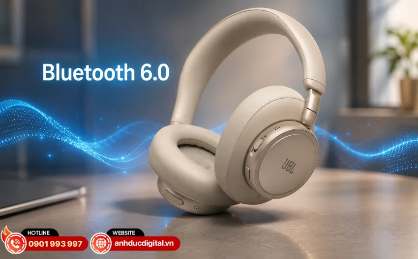 Tai nghe JBL Live 780NC hỗ trợ Bluetooth 6.0 cho khả năng kết nối nhanh, ổn định 
