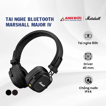 Tai nghe Bluetooth Marshall Major IV | Black (Chính Hãng)