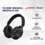 Tai nghe Marshall Monitor III ANC | Black (Chính hãng)