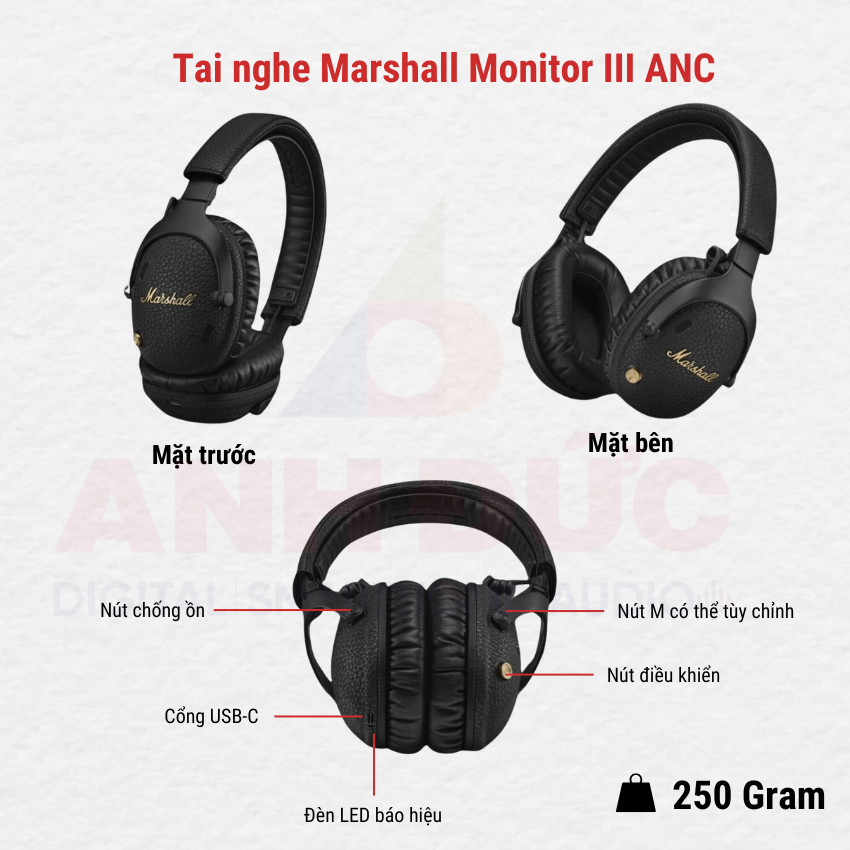Tai nghe Marshall Monitor III ANC