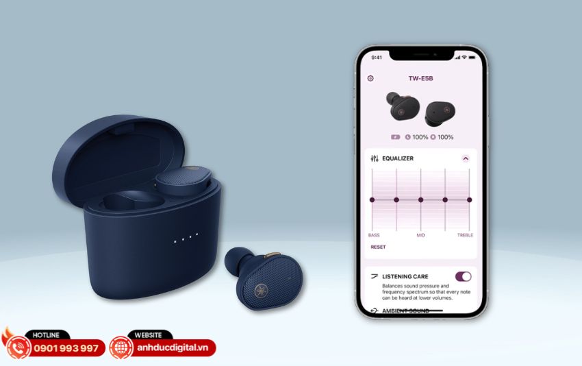 tai nghe Yamaha TW-E5B được trang bị những công nghệ kết nối tiên tiến nhất