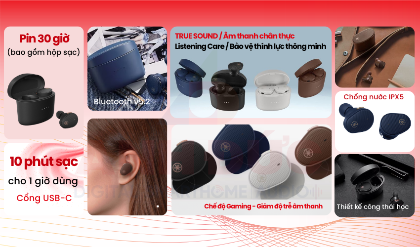  tai nghe Yamaha TW-E5B chính hãng