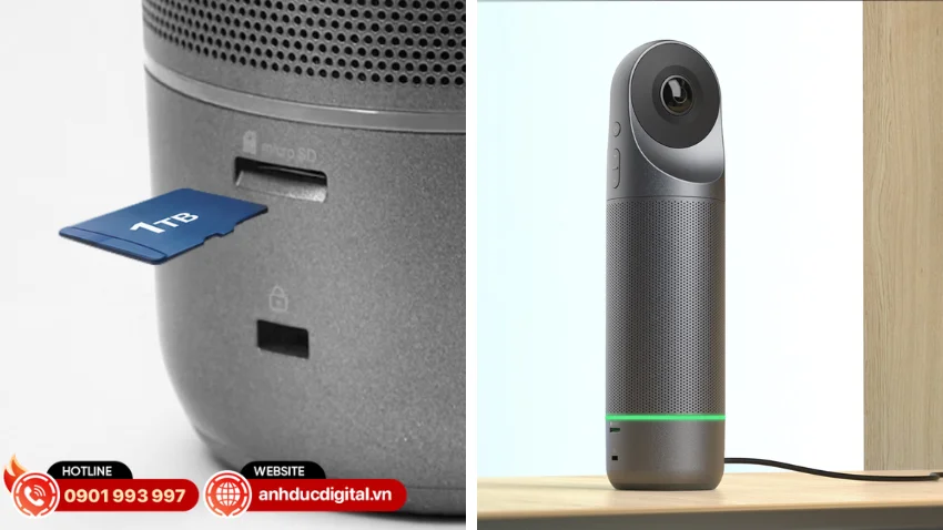 Kandao Meeting Pro 2 sở hữu thiết kế nhỏ gọn v&agrave; lưu trữ linh hoạt