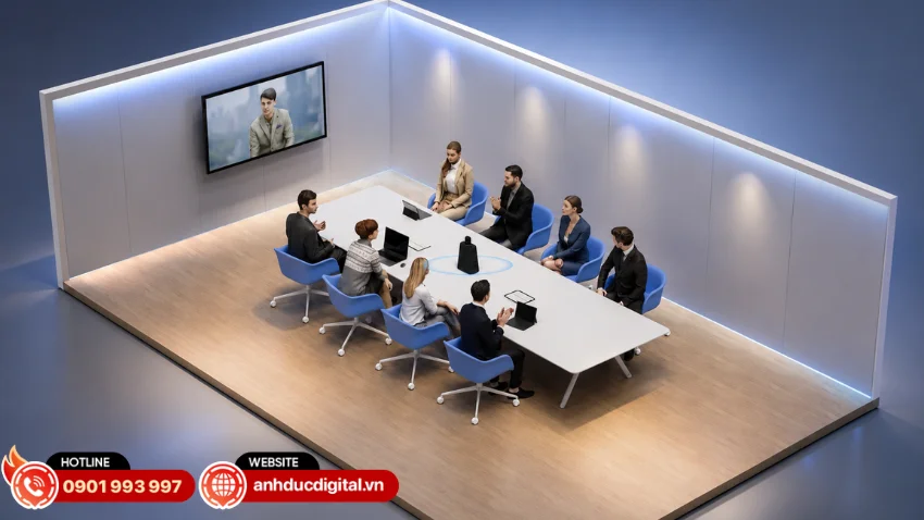 Camera Kandao Meeting Ultra Standard được trang bị 8 micro beamforming đa hướng