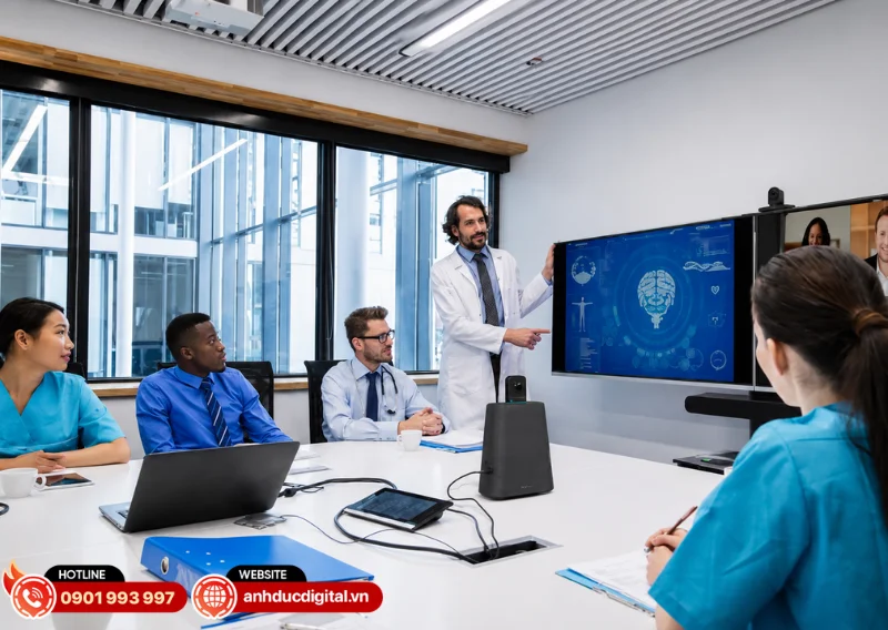 Kandao Meeting Ultra Standard sử dụng AI Noise Cancellation để giảm tiếng ồn trong m&ocirc;i trường xung quanh
