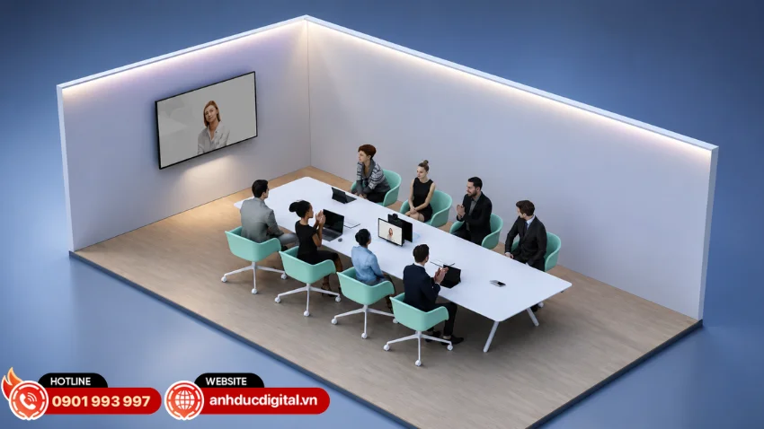 Camera Kandao Meeting Ultra được trang bị 8 micro beamforming đa hướng