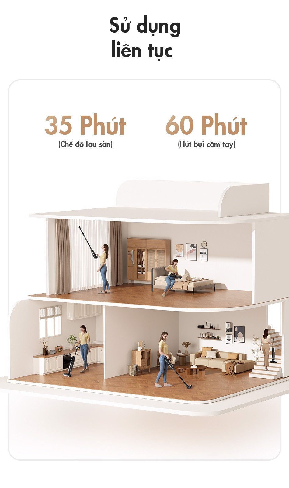 Dung lượng pin hỗ trợ sử dụng liên tục