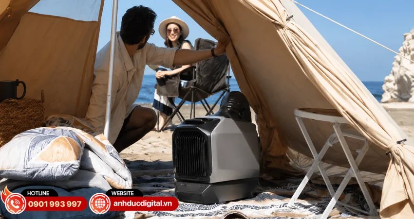 EcoFlow Wave 3 được thiết kế nhỏ gọn v&agrave; dễ d&agrave;ng mang theo trong nhiều t&igrave;nh huống sử dụng kh&aacute;c nhau