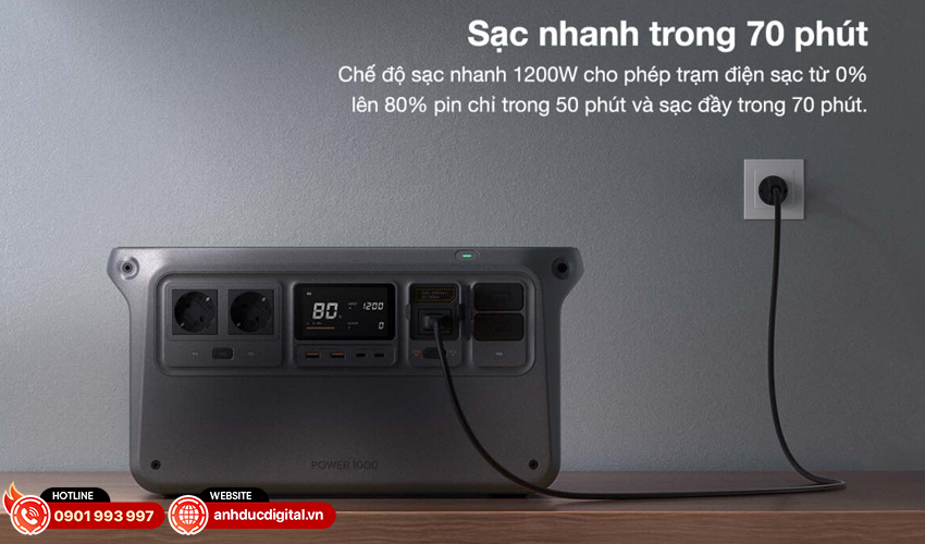 Sạc siêu nhanh 70 phút
