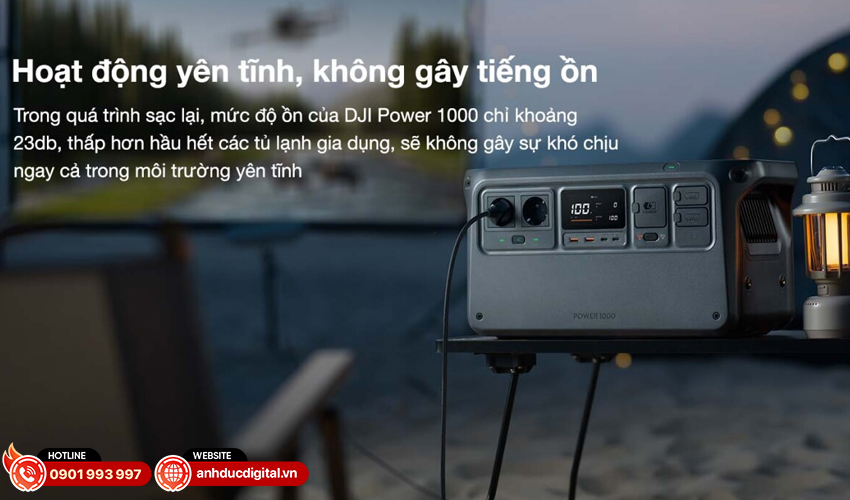 Hoạt động êm ái, không gây tiếng ồn