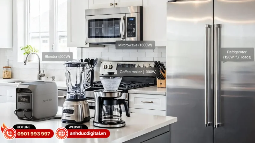 EcoFlow DELTA 3 Classic sở hữu c&ocirc;ng suất đầu ra li&ecirc;n tục l&ecirc;n đến 1800W