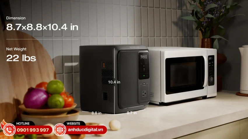 EcoFlow DELTA 3 Air 1000 dễ dàng bố trí ở nhiều không gian khác nhau trong nhà